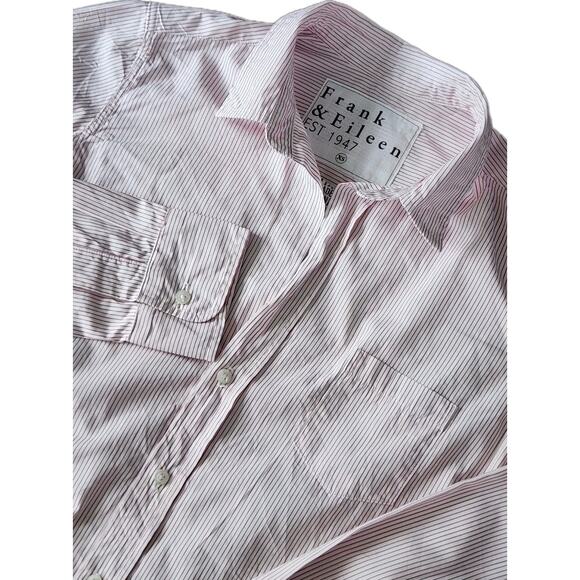 Frank & Eileen Barry Striped Long Sleeve Button Down Collar Shirt Size XS - Picture 4 of 9